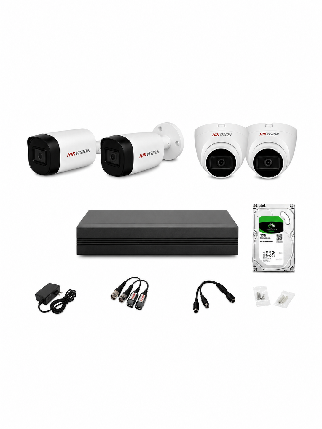 KIT de seguridad de 4 cámaras FULL HD Hik Vision