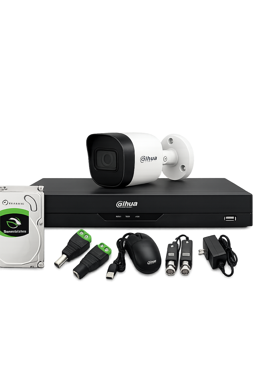 KIT de seguridad de 1 cámara FULL HD Dahua