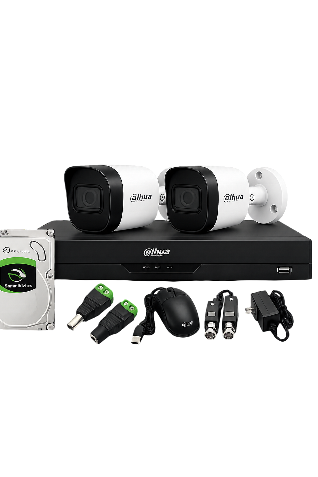 KIT de seguridad de 2 cámaras FULL HD Dahua